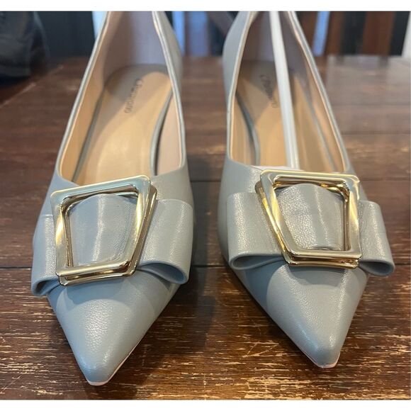 C.Paravano Women's Kitten Heel Pumps-Pointed Toe Wedding Shoes - Picture 3 of 8